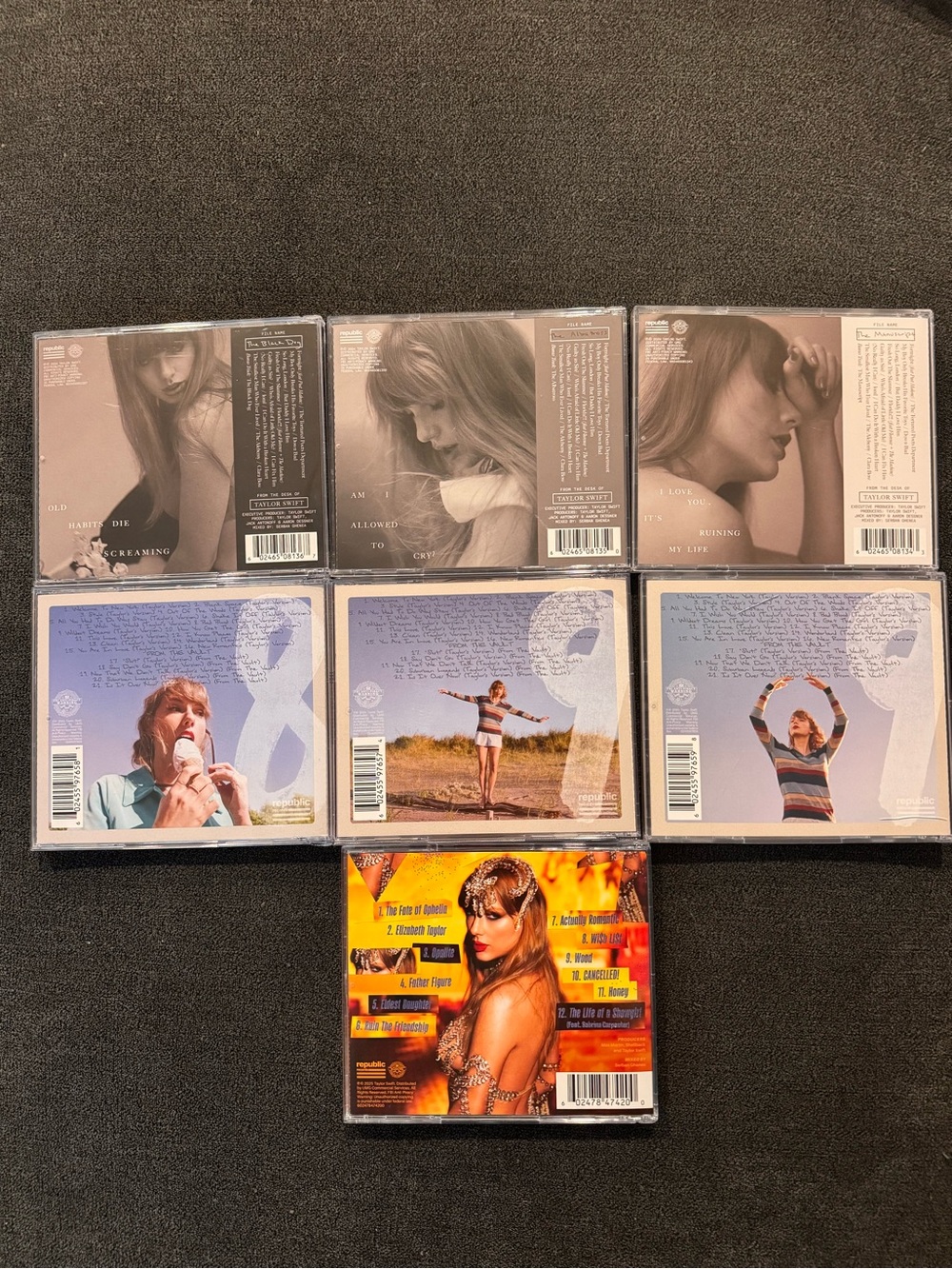 7 Taylor Swift CDs 1989 TLOASG TTPD